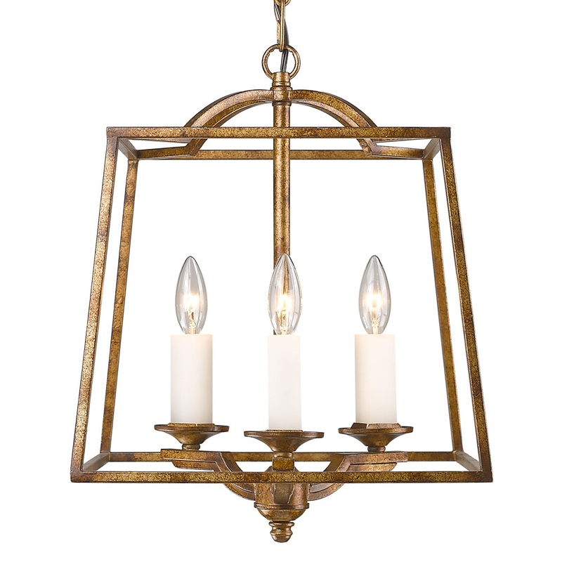 Athena 3 Light Pendant in Grecian Gold (Incandescent)