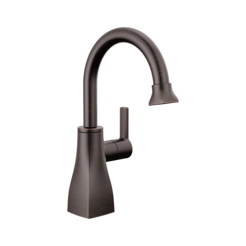 Beverage Faucet Contemporary Square Cold Water Only with Air Gap 1 Lever ADA Venetian Bronze