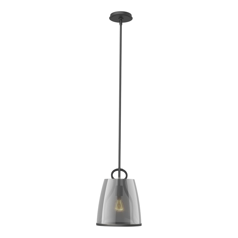 Caliper Pendant Black Plated Smoke Glass (PS)