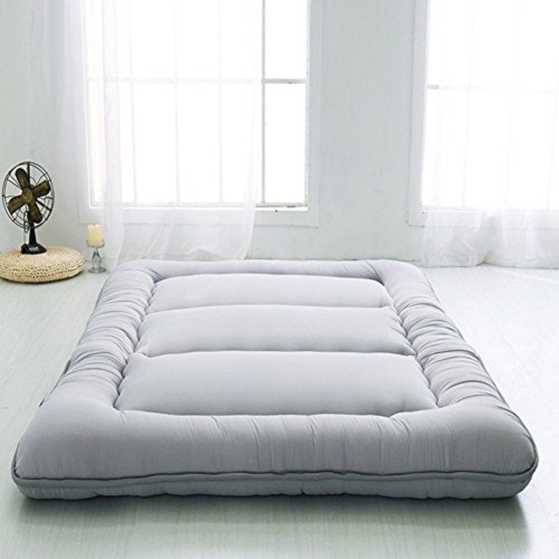 Nclon Multiuso Addensare Mantieni Caldo Materasso,Pieghevole Materasso Tatami stuoie-Grigio Classico 90x200cm(35x79inch)