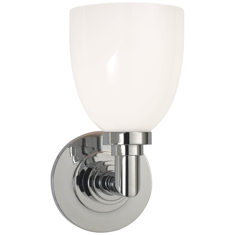 One Light Bath Sconce from the Wilton Collection in Chrome Finish by Visual Comfort Signature