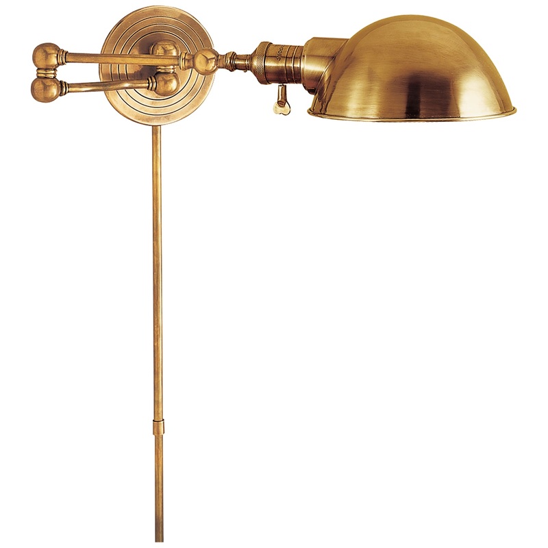 One Light Wall Sconce from the Boston Functional Collection in Hand-Rubbed Antique Brass Finish by Visual Comfort Signature