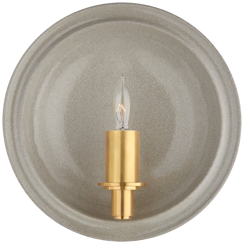 One Light Wall Sconce from the Leeds Collection in Shellish Gray Finish by Visual Comfort Signature