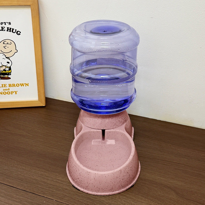 Pink Automatic Pet Feeder and Drinker Combo for Cats and Small Dogs – 2 in 1 Detachable Design