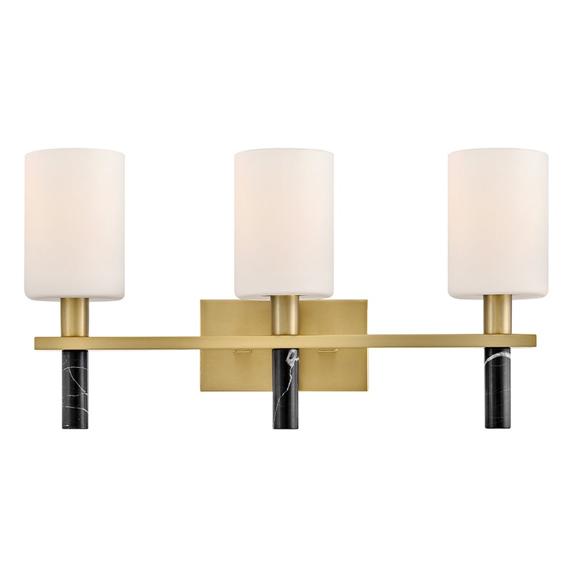 Turin Medium Three Light Vanity Lacquered Brass