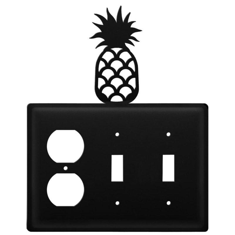 Village Wrought Iron EOSS-44 Triple Pineapple Single Outlet and Double Switch Cover CUSTOM Product