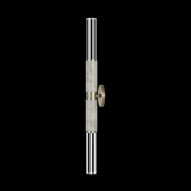 Antonia 34″H Sconce Ombre Bronze/Nickel/Smoke