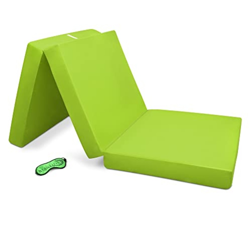 Beautissu Materasso da Campeggio Pieghevole – Materasso Pieghevole Ospiti – Campix 80×195 cm – Soffice Confortevole e Funzionale – Verde – Materasso Traspirante in Microfibra – Lettino da Viaggio