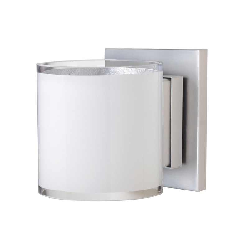Besa 1WS-7180SF-SN Pogo One Light Wall Sconce Satin Nickel