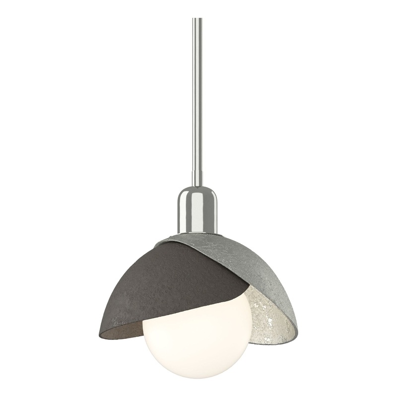Brooklyn Double Shade Mini Pendant Sterling Dark Smoke
