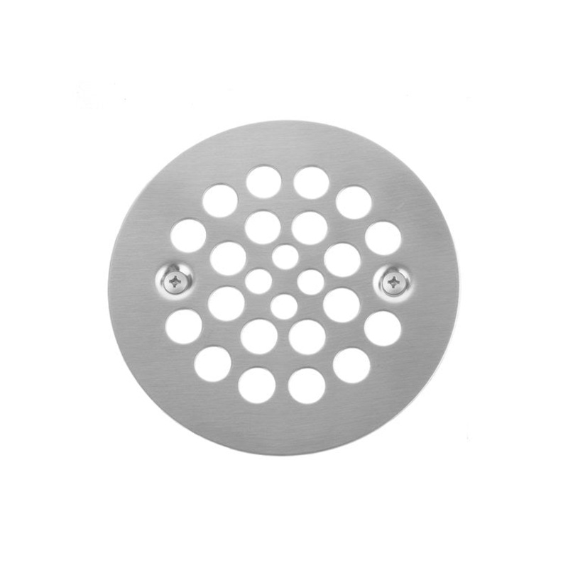 Drain Plate Round Shower 4-1/4 Inch Satin Brass Depth 1/8 Inch