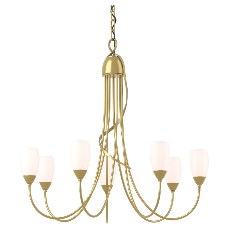 Flora 7-Arm Chandelier Modern Brass