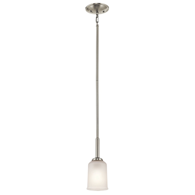 Kichler 43674NI One Light Mini Pendant, Brushed Nickel