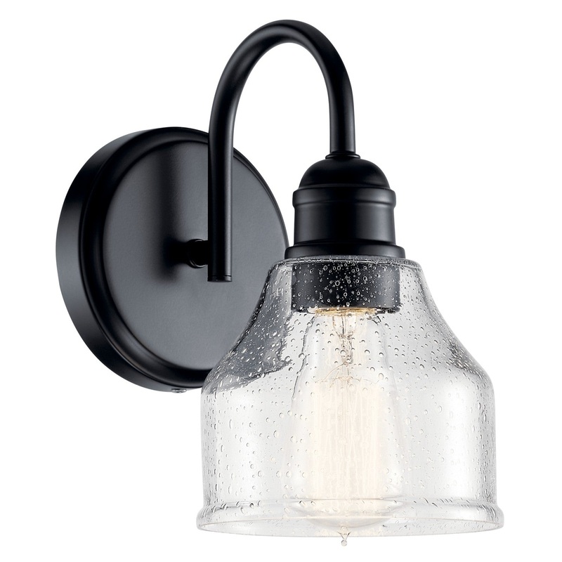 Kichler 45971BK One Light Wall Sconce, Black