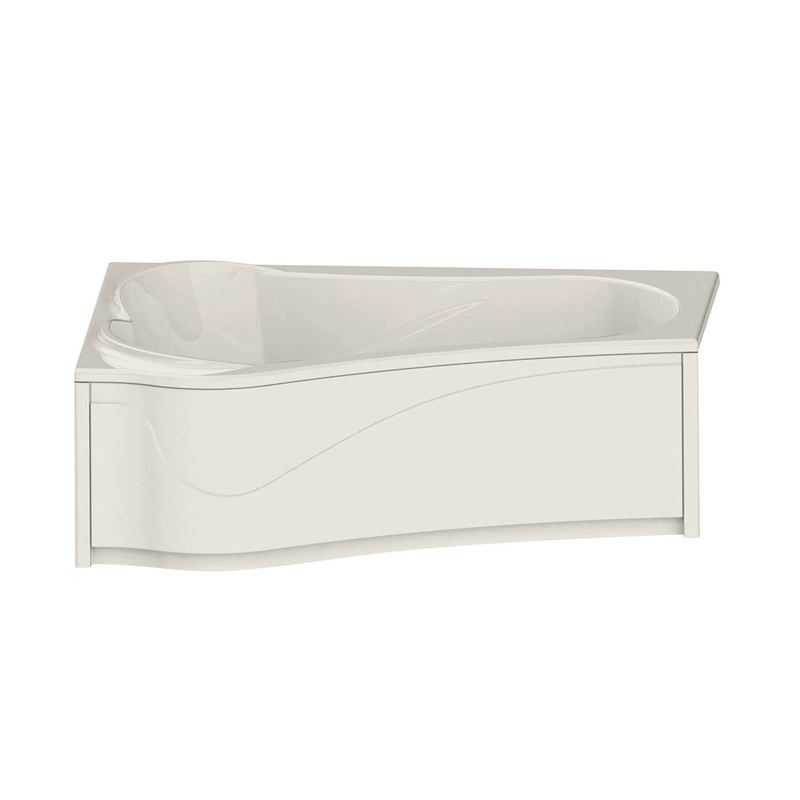 MAAX 105728-L-000-007 Murmur 6043 ASY Acrylic Drop-in Left-Hand Drain Bathtub in Biscuit