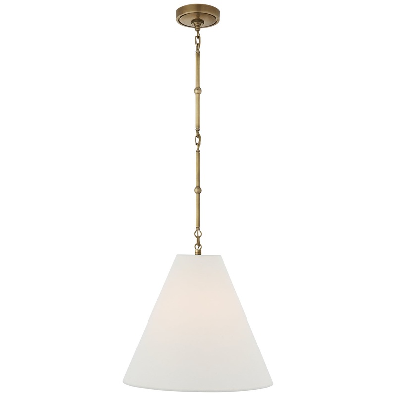 One Light Hanging Lantern from the Goodman Collection in Hand-Rubbed Antique Brass Finish by Visual Comfort Signature