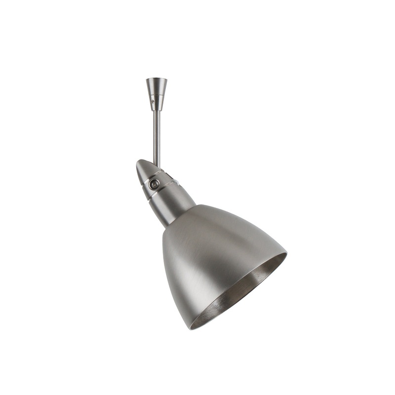 One Light Spotlight from the Divi Collection in Satin Nickel Finish by Besa