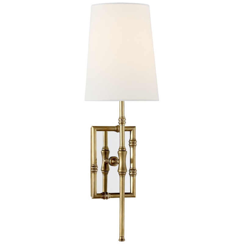 One Light Wall Sconce from the Grenol Collection in Hand-Rubbed Antique Brass Finish by Visual Comfort Signature