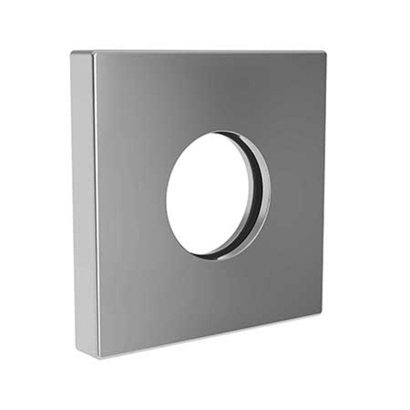 Shower Arm Flange Square Polished Nickel 2-1/2 Inch Brass