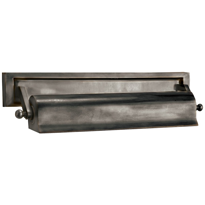 Two Light Picture Light from the Library Collection in Bronze Finish by Visual Comfort Signature