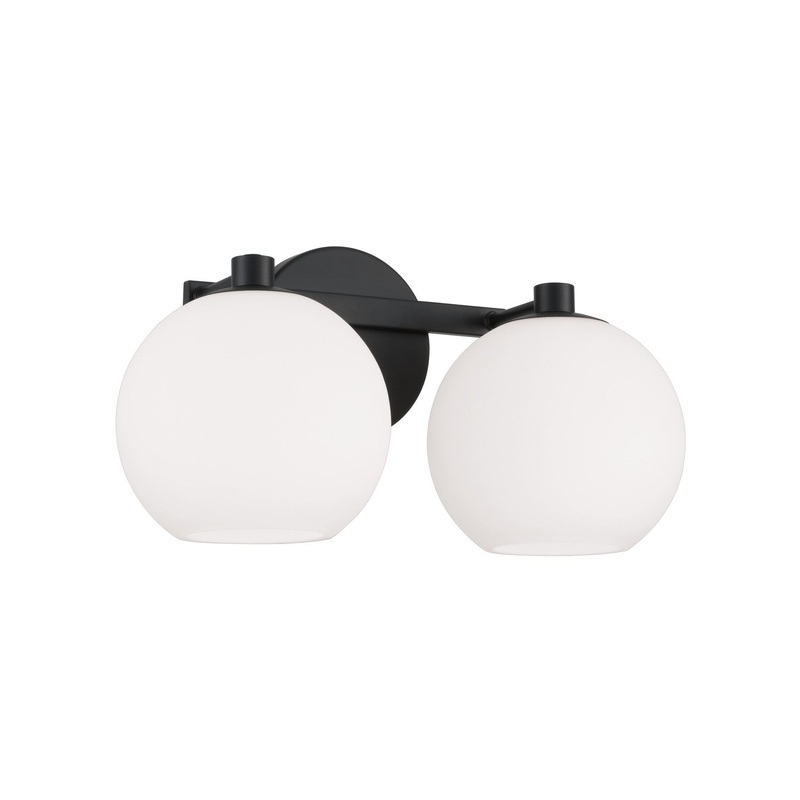Two Light Vanity from the Ansley Collection in Matte Black Finish by Capital Lighting