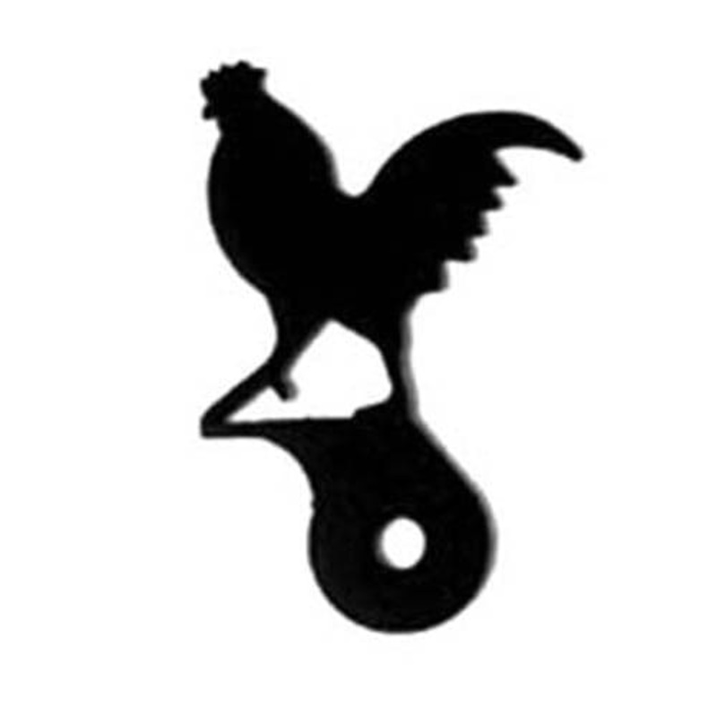 Village Wrought Iron DHK-1 Rooster Cabinet Door Silhouette
