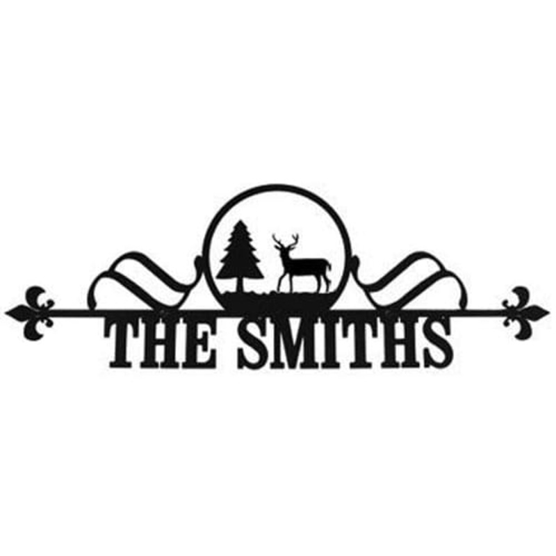 Village Wrought Iron HP-203 Deer and Tree Customized Wall Plaque CUSTOM Product