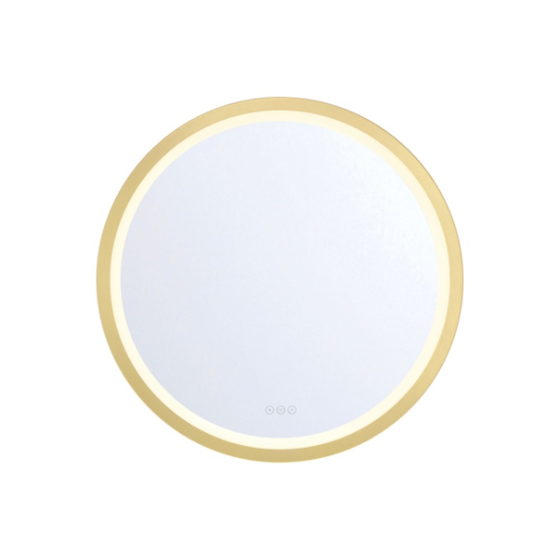 Artell 32×32″ LED Mirror Gold