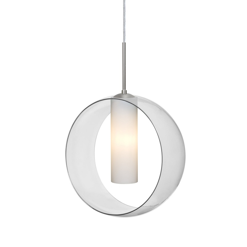 Besa 1JC-PLATOCL-SN Plato One Light Pendant Satin Nickel