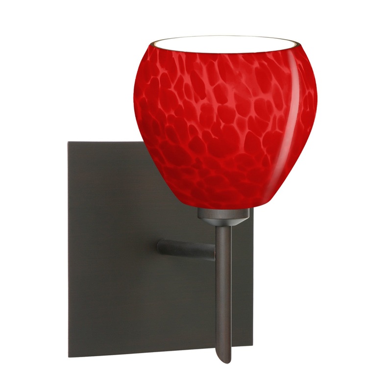 Besa 1SW-5605RC-BR-SQ Besa Tay Tay Mini Sconce with Square Canopy One Light Wall Sconce Bronze