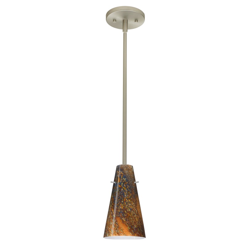 Besa 1TT-4124CE-LED-SN Cierro One Light Pendant Satin Nickel (Discontinued)
