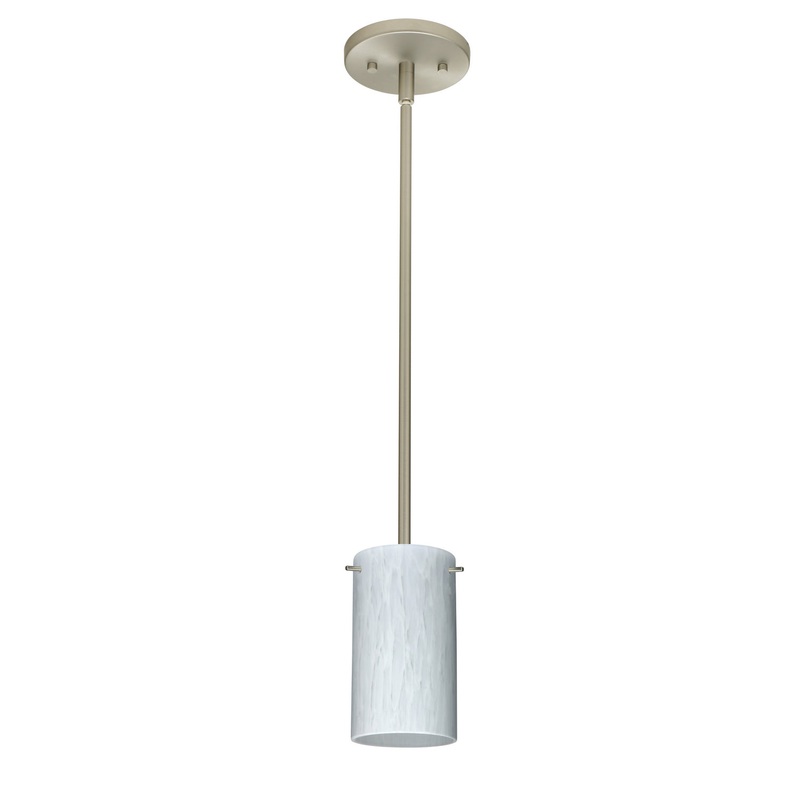 Besa 1TT-440419-SN Stilo One Light Pendant Satin Nickel