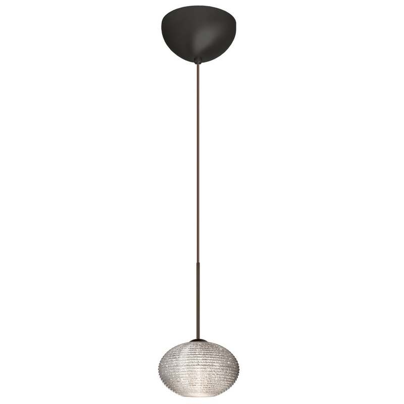 Besa 1XC-5612GL-LED-BR Lasso One Light Pendant Bronze
