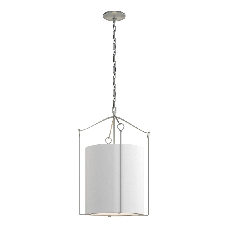 Bow Tall Pendant Vintage Platinum Natural Anna Shade (SF)