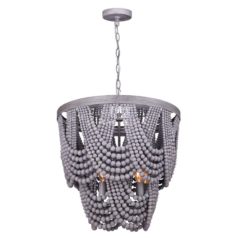 Canarm ICH1033A05BGY18 Solana Five Light Chandelier Gray