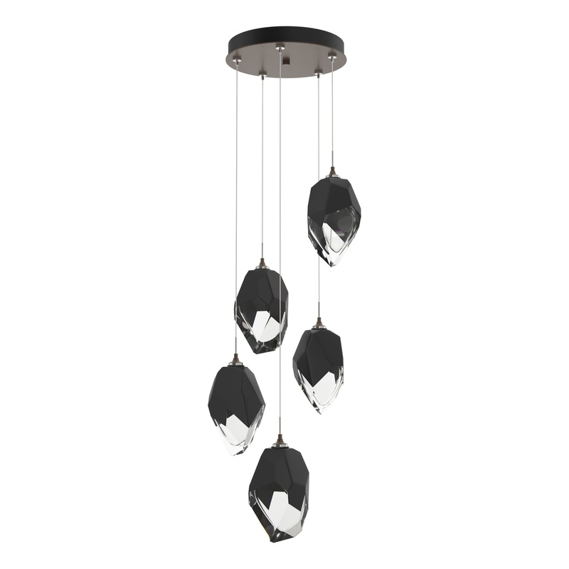 Chrysalis 5-Light Large Crystal Pendant Bronze Black Crystal (BP)