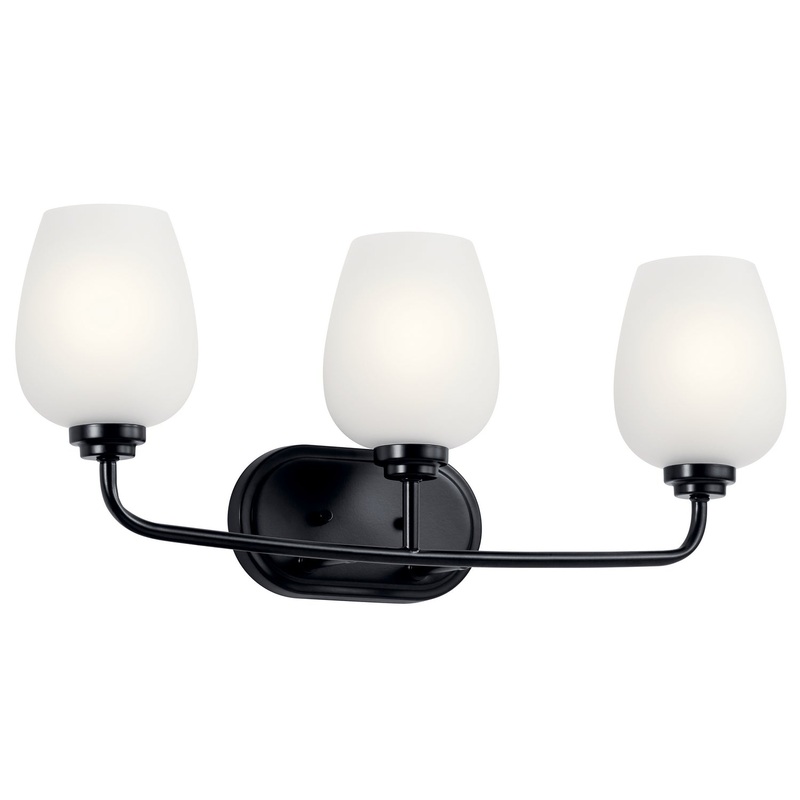Kichler 45129BK Three Light Bath, Black