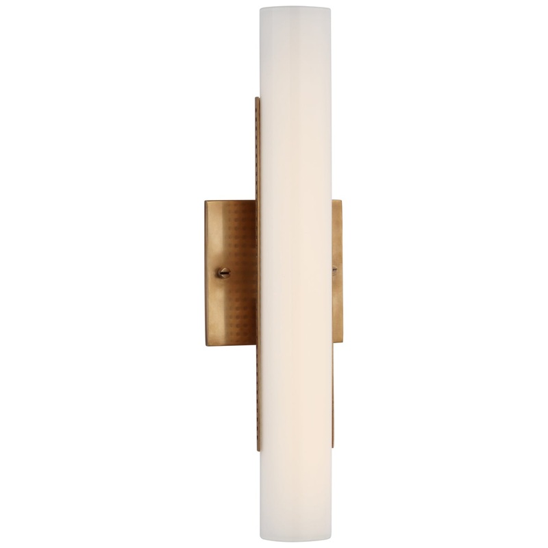 LED Bath Light from the Precision Collection in Antique-Burnished Brass Finish by Visual Comfort Signature