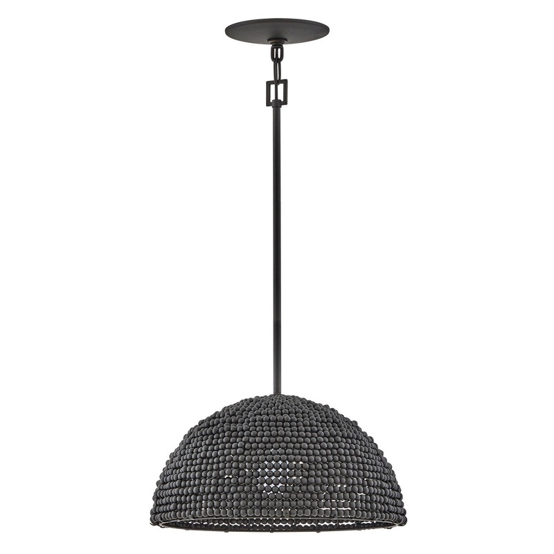 LED Pendant from the Dalia Collection in Black Finish by Hinkley