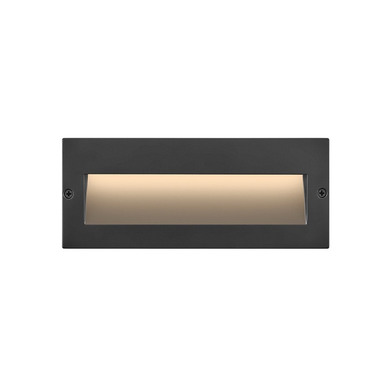 LED Step Light from the Taper Collection in Matte Black Stainless Finish by Hinkley