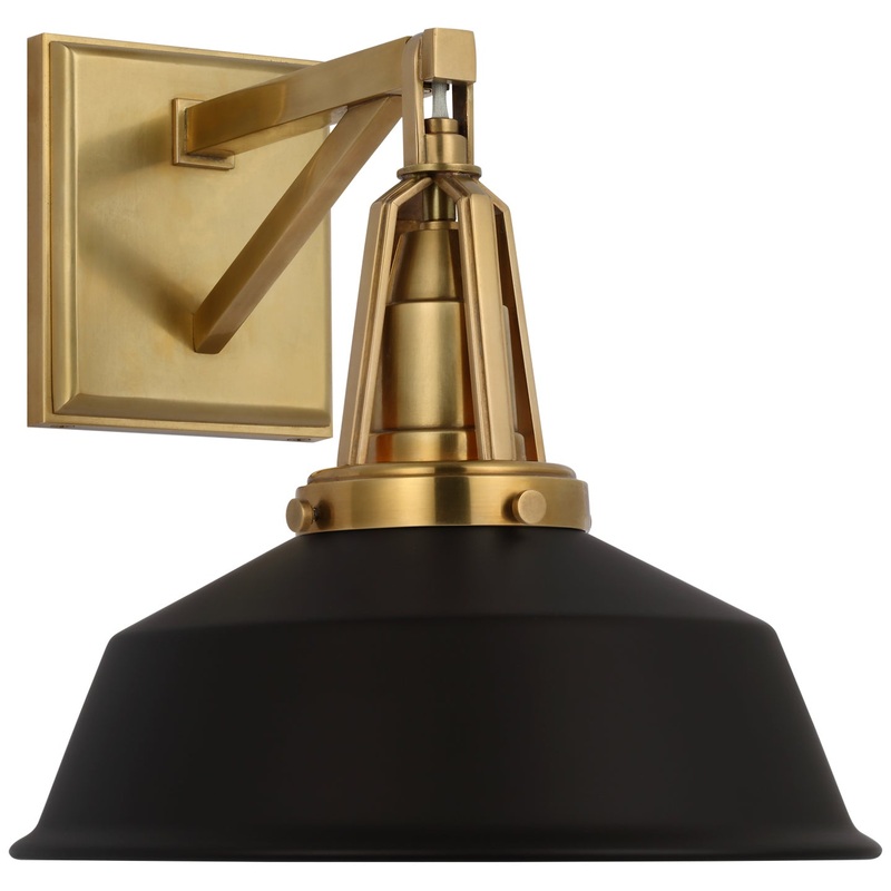 LED Wall Sconce from the Layton Collection in Antique-Burnished Brass Finish by Visual Comfort Signature