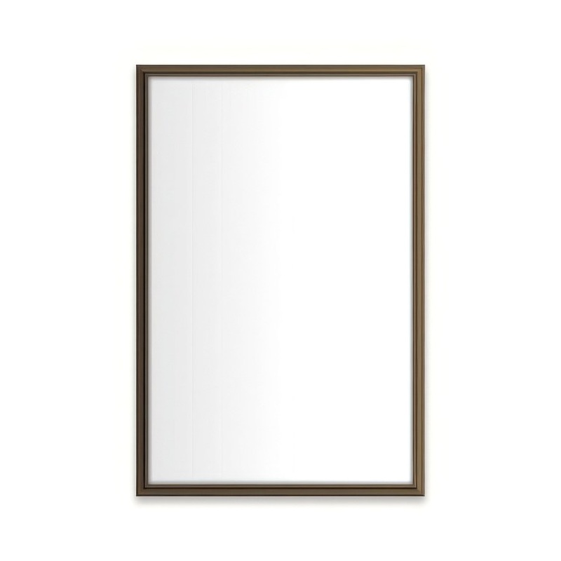 Medicine Cabinet Main Line 20 x 30 Inch 1 Doors Framed Mirror Brushed Bronze Flat Top Rosemont Frame Slow Close Hinges 4 Inch