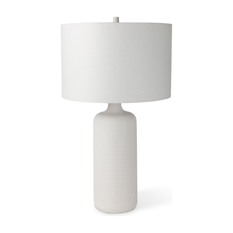 Melanie Table Lamp White Ceramic | White Shade