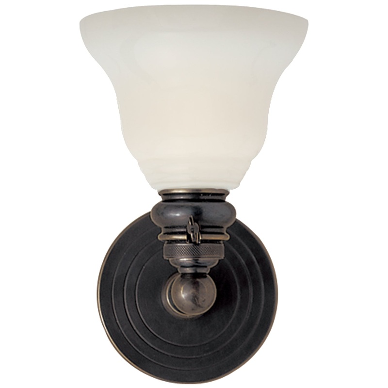 One Light Wall Sconce from the Boston Collection in Bronze Finish by Visual Comfort Signature