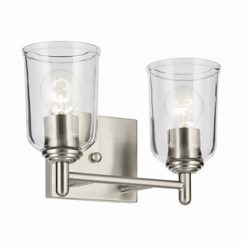 Two Light Bath from the Shailene Collection in Brushed Nickel Finish by Kichler