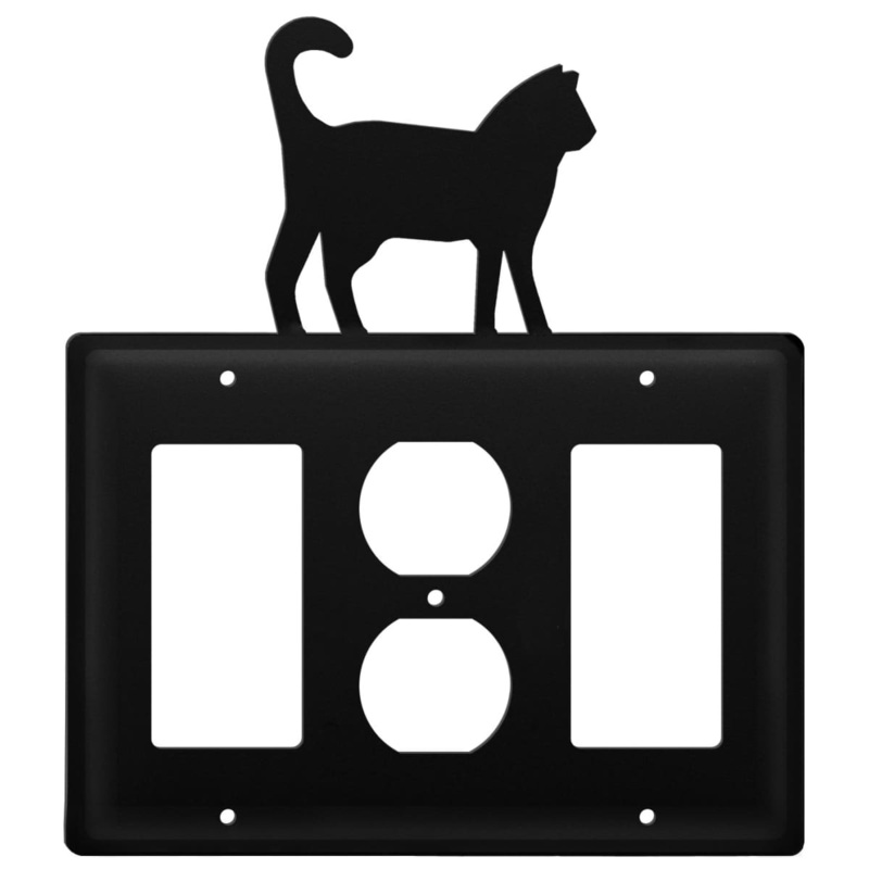 Village Wrought Iron EGOG-6 Triple Cat Single GFI Outlet and GFI Cover CUSTOM Product