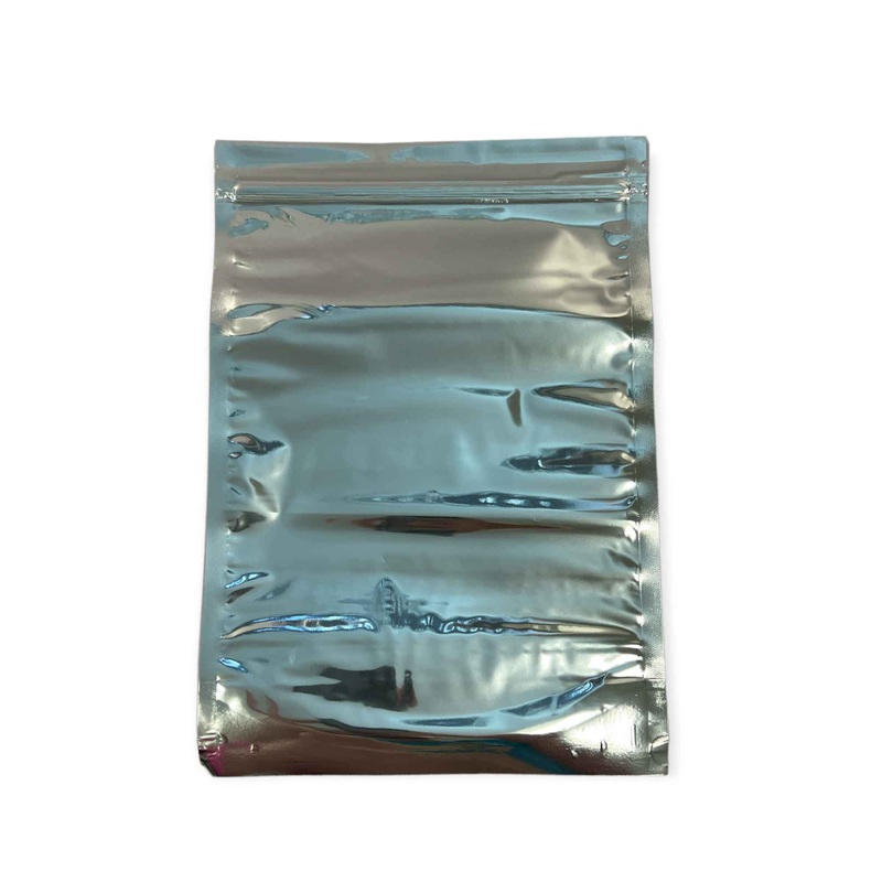 100x Resealable Aluminium Pouches 18x26cm – Windowed Zip Close Food Storage Bag