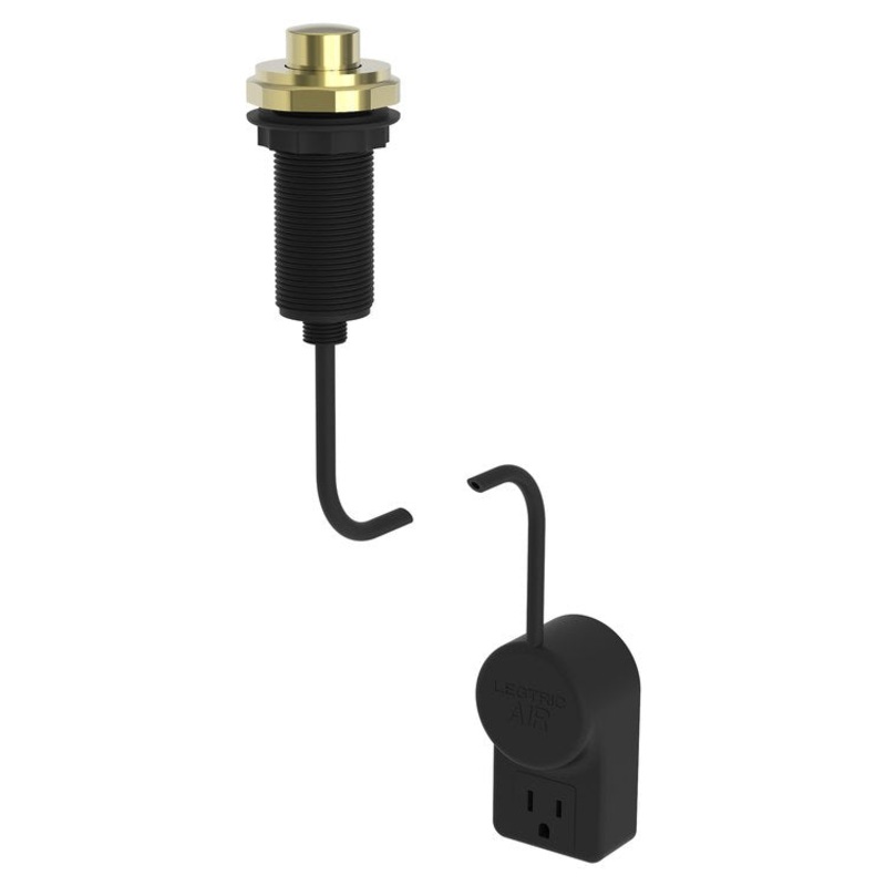 Air Activation Switch Duncan Disposer with Power Adapter Forever Brass PVD Brass