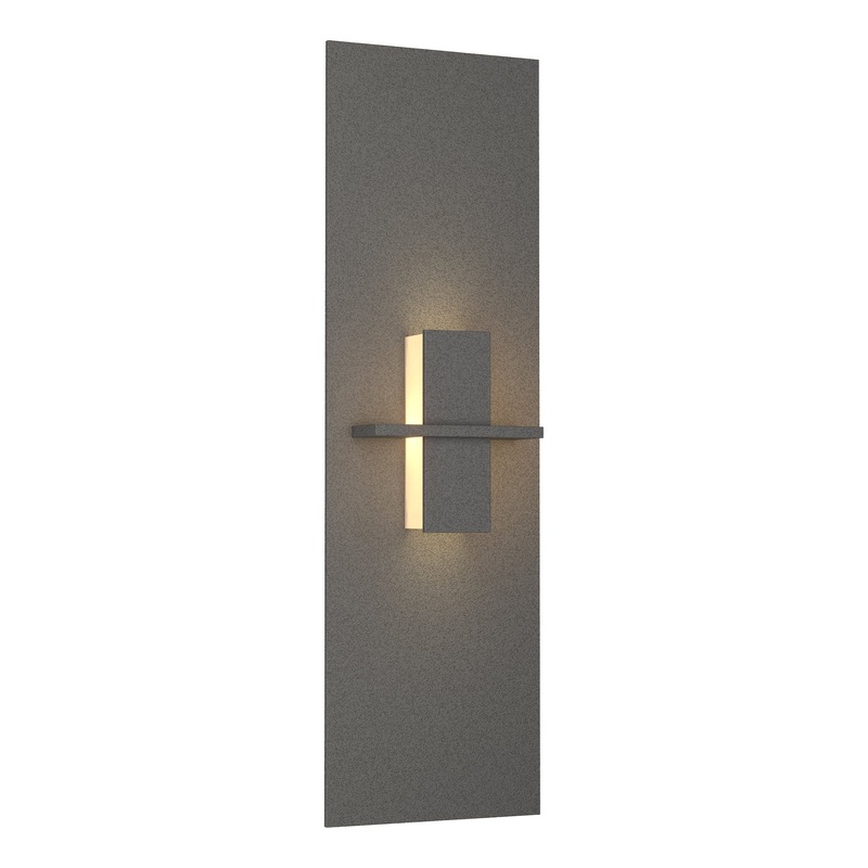 Aperture Vertical Sconce Natural Iron White Art Glass (BB)