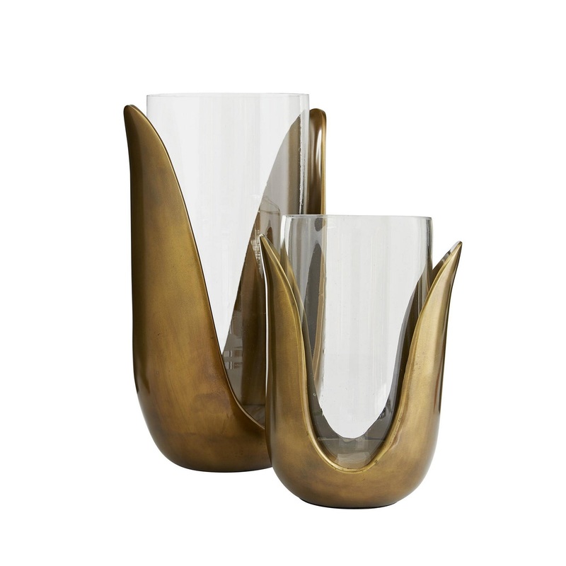 Arteriors 4580 Sonia Vases, Set of 2 Antique Brass